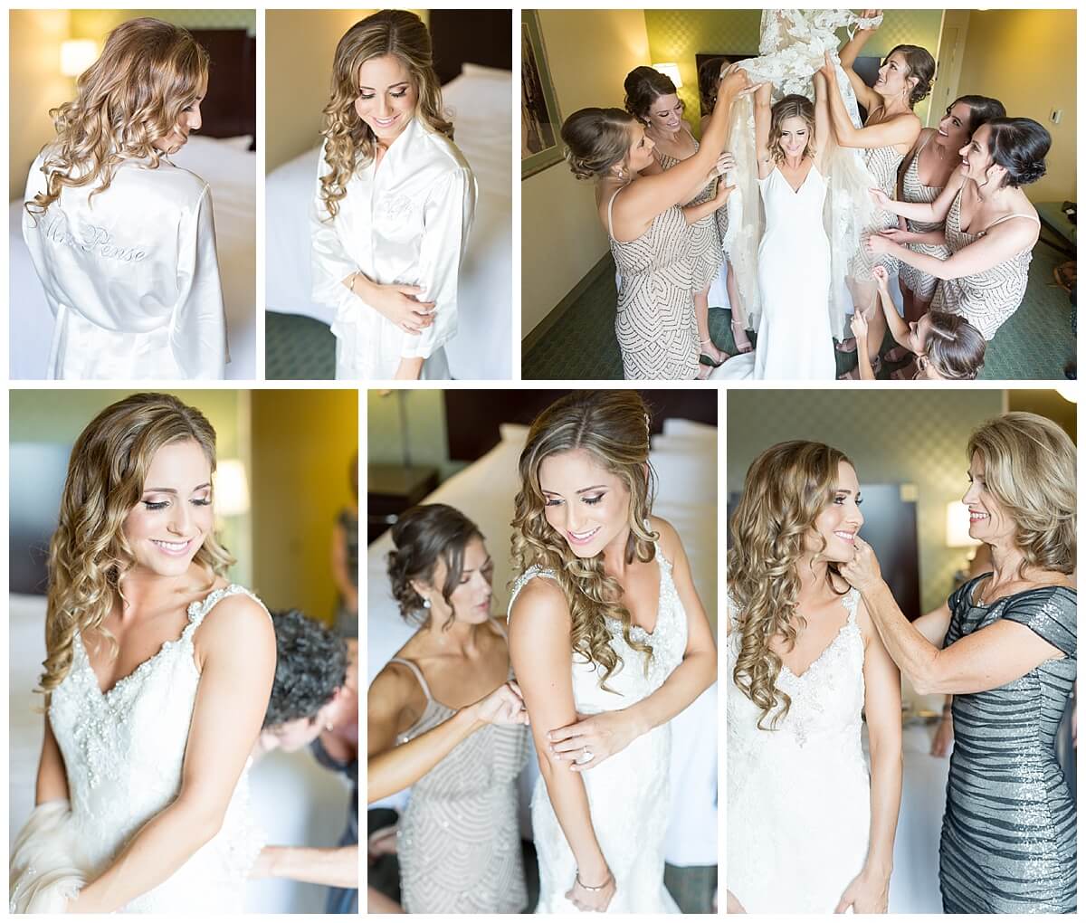 Multiple getting ready photos from Allyssa's wedding in Oakley