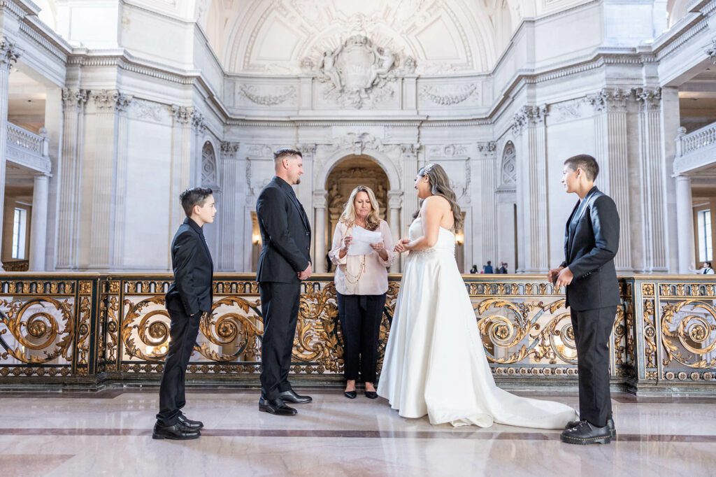 Mayor's Balcony wedding ceremony at San Francisco City Hall 2022