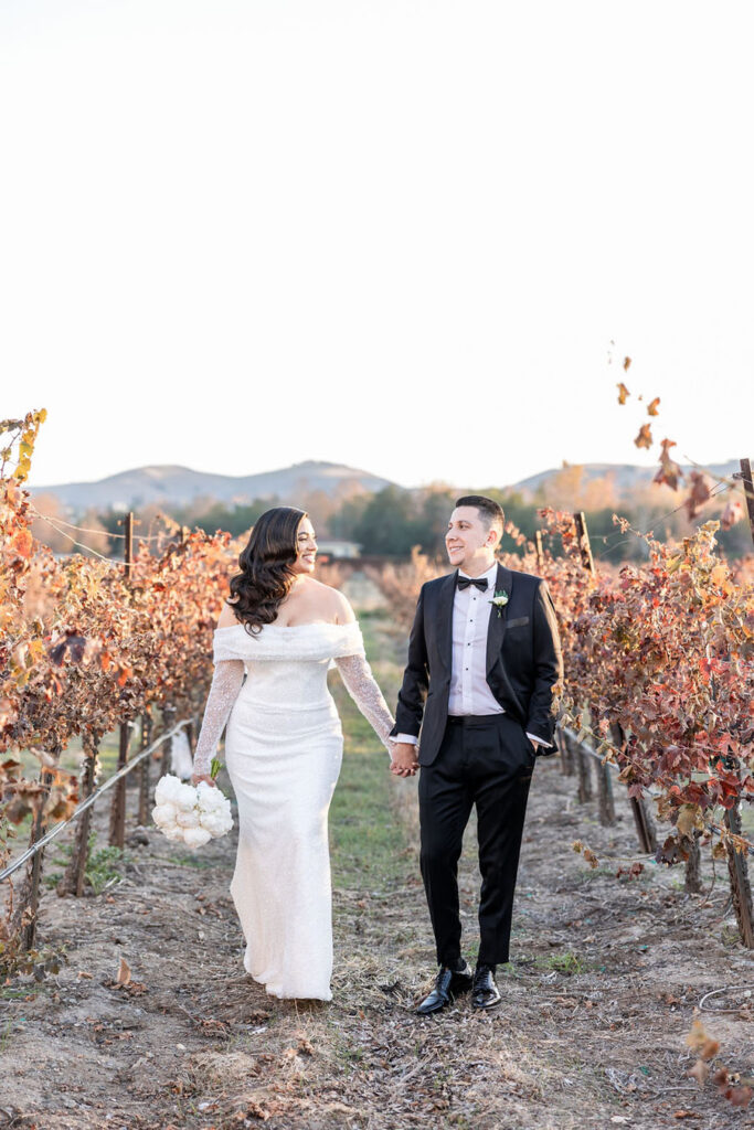 Leah & Santi - Casa Real wedding photo - vineyard